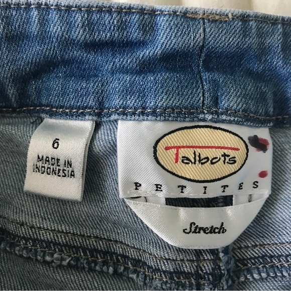 Talbots size 6 petite jeans light wash 5 pocket embellishments on back p… - Picture 4 of 10